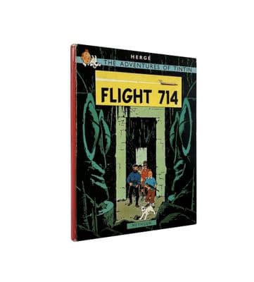 The Adventures of Tintin: Flight 714 – 1968 1st/1st – VG – Hergé [SIGNED]