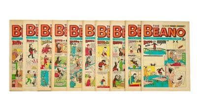 The Beano Comic 1974 Complete Year Issues 1642 - 1693 D.C. Thomson