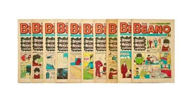 The Beano Comic 1975 Complete Year Issues 1694 - 1745 D.C. Thomson