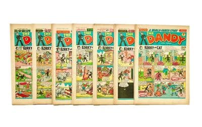The Dandy Comic x 32 Published by D,C. Thomson 1950 to 1959