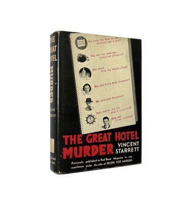 The Great Hotel Murder Signed by Vincent Starrett First Edition Doubleday, Doran & Company Inc 1935