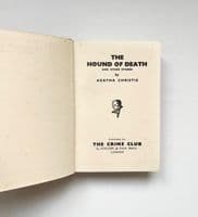 The Hound of Death & Other Stories 1936 First Edition NF – Agatha Christie





