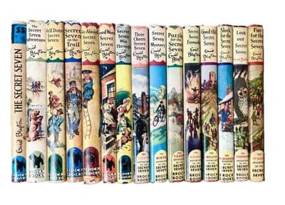The Secret Seven Complete Set by Enid Blyton First Editions Brock Books 1949 to 1963