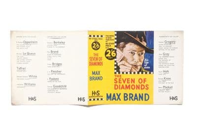 The Seven of Diamonds by Max Brand Dust Jacket Only Reprint Hodder & Stoughton 1935