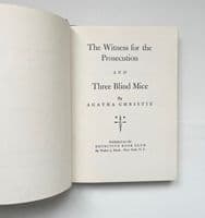 The Witness for the Prosecution & Three Blind Mice 1948 DBC NF/VG+ – Agatha Christie

