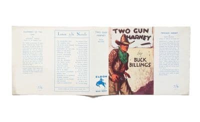 Two Gun Harney by Buck Billings Dust Jacket Only First Edition Eldon 1936