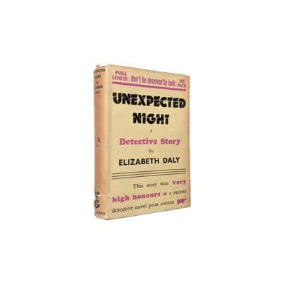 Unexpected Night by Elizabeth Daly First Edition of Author's First Novel Gollancz 1940