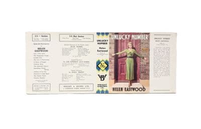 Unlucky Number by Helen Eastwood Dust Jacket Only First Edition Wright & Brown c.1930