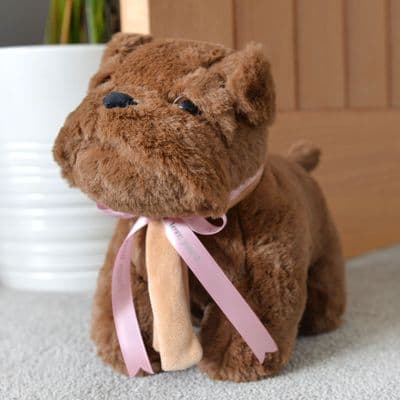 Bulldog Doorstop Brown