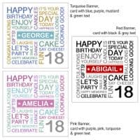 Personalised 18th Birthday Card
