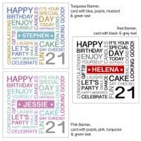 Personalised 21st Birthday Card