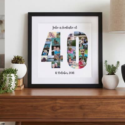 Personalised 40th Birthday Photo Collage