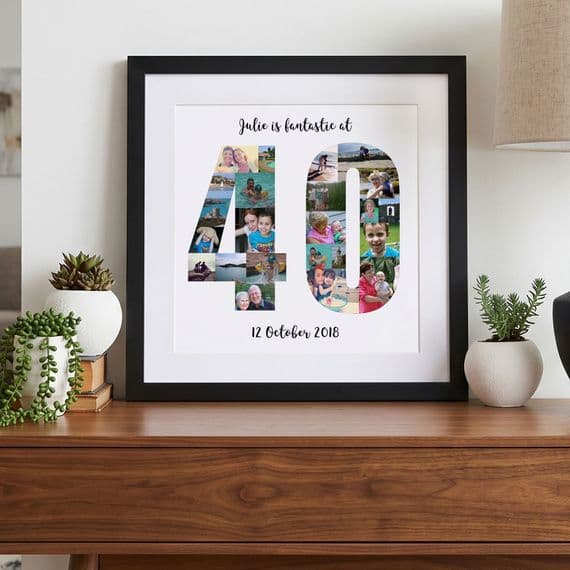 Personalised 40th Birthday Photo Collage