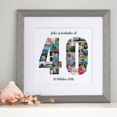 Personalised 40th Birthday Photo Collage