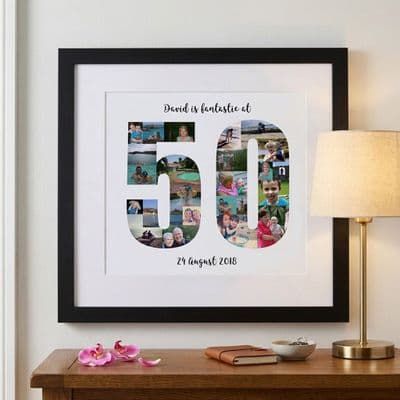Personalised 50th Birthday Photo Collage