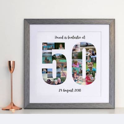 Personalised 50th Birthday Photo Collage