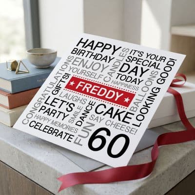 Personalised 60th Birthday Card