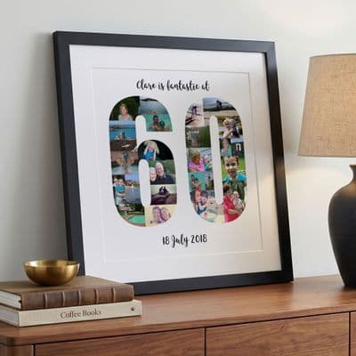 Personalised 60th Birthday Photo Collage