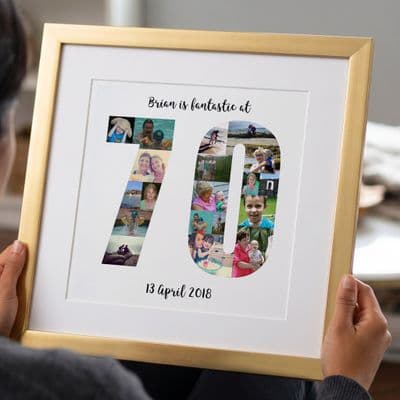 Personalised 70th Birthday Photo Collage