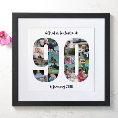 Personalised 90th Birthday Photo Collage