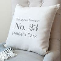 Personalised Address Cushion