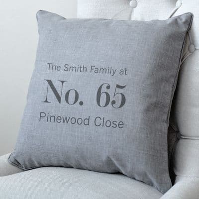 Personalised Address Cushion