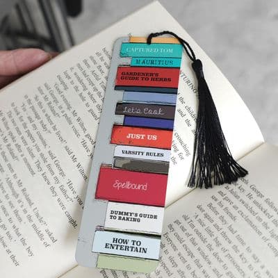 Personalised Aluminium Metal Book Spines Bookmark