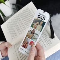 Personalised Aluminium Metal Photo Bookmark For Dad