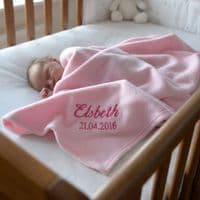 Personalised Baby's Blanket In Pink