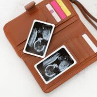 Personalised Baby Scan Wallet Metal Photo Cards