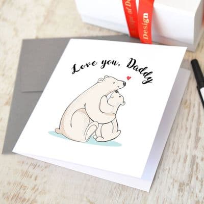 Personalised Bear Daddy And Bear Cub Card