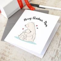 Personalised Bear Mummy And Bear Cub Card