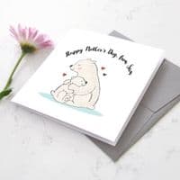 Personalised Bear Mummy And Bear Cub Card
