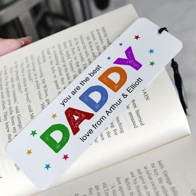 Personalised Best Daddy Aluminium Metal Bookmark