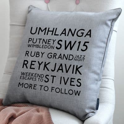 Personalised Best Memories Cushion