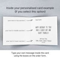 Personalised Birthday Typographic Card