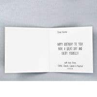 Personalised Birthday Typographic Card