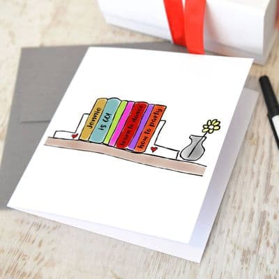 Personalised Book Spines Card