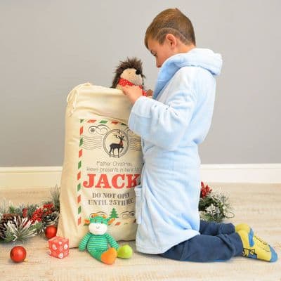 Personalised Christmas Postcard Sack