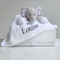 Personalised Elephant Baby Comforter