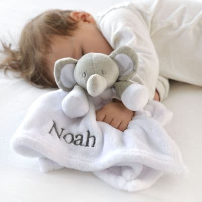 Personalised Elephant Baby Comforter
