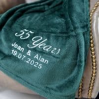 Personalised Emerald Anniversary 55 Years Married Blanket
