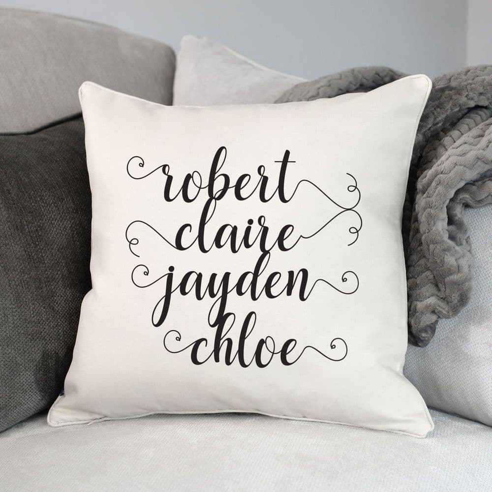 Personalised Family Names Cushion
