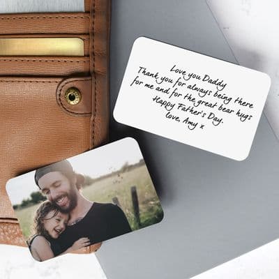Personalised Father's Day Double Sided Wallet Card