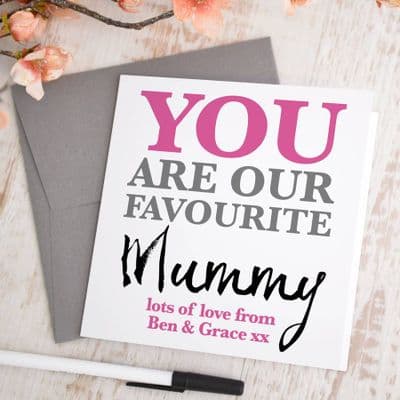 Personalised 'Favourite Mummy' Card