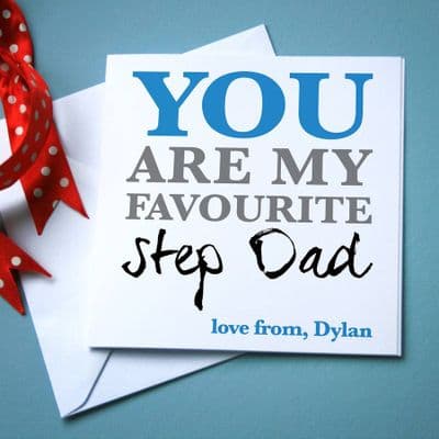 Personalised 'Favourite Step Dad' Card