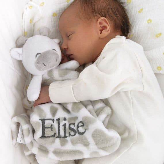 Personalised Giraffe Baby Comforter