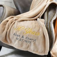 Personalised Golden Anniversary 50 Years Married Blanket