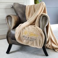 Personalised Golden Anniversary 50 Years Married Blanket