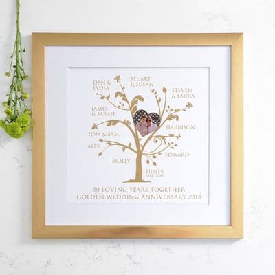 Personalised Golden Anniversary Photo Family Tree